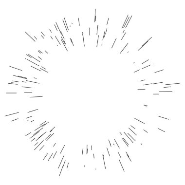 Patlama için çizgiler, çizgiler soyut element, vektör illüstrasyon şablonu