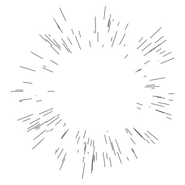 Patlama için çizgiler, çizgiler soyut element, vektör illüstrasyon şablonu