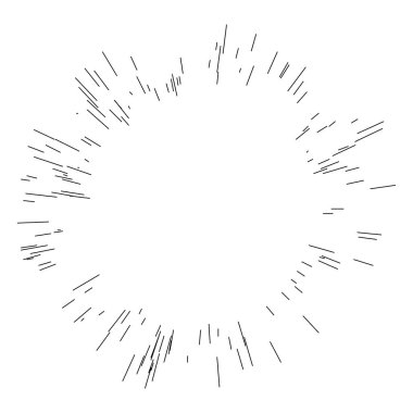 Patlama için çizgiler, çizgiler soyut element, vektör illüstrasyon şablonu