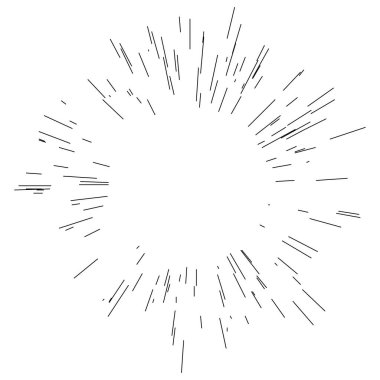 Patlama için çizgiler, çizgiler soyut element, vektör illüstrasyon şablonu