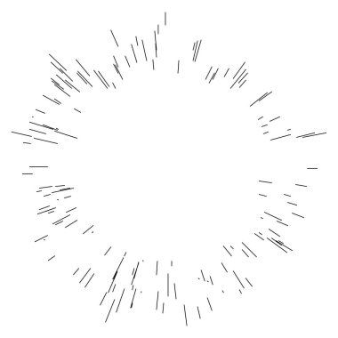 Patlama için çizgiler, çizgiler soyut element, vektör illüstrasyon şablonu