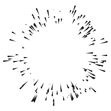 Patlama için çizgiler, çizgiler soyut element, vektör illüstrasyon şablonu