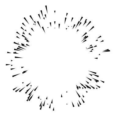 Patlama için çizgiler, çizgiler soyut element, vektör illüstrasyon şablonu