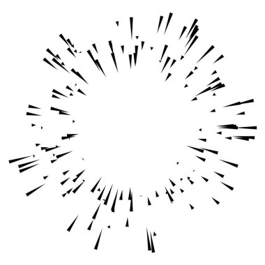 Patlama için çizgiler, çizgiler soyut element, vektör illüstrasyon şablonu