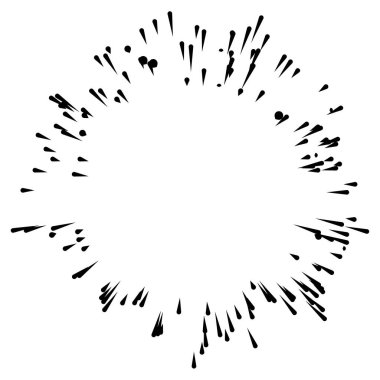 Patlama için çizgiler, çizgiler soyut element, vektör illüstrasyon şablonu