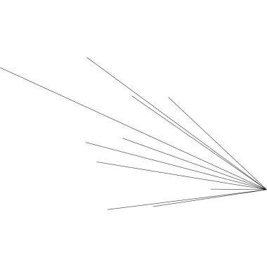 Patlama için çizgiler, çizgiler soyut element, vektör illüstrasyon şablonu