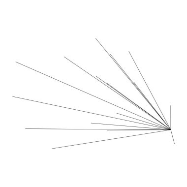 Patlama için çizgiler, çizgiler soyut element, vektör illüstrasyon şablonu