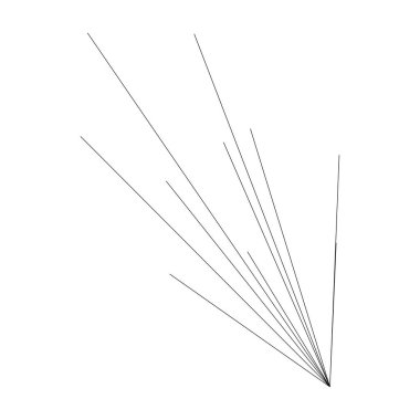 Patlama için çizgiler, çizgiler soyut element, vektör illüstrasyon şablonu