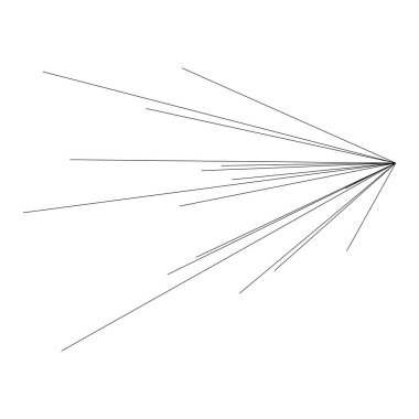 Patlama için çizgiler, çizgiler soyut element, vektör illüstrasyon şablonu