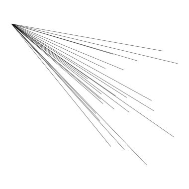 Patlama için çizgiler, çizgiler soyut element, vektör illüstrasyon şablonu