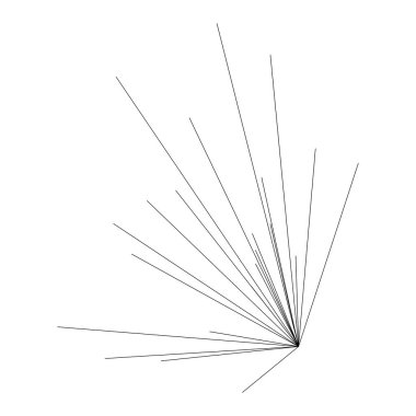 Patlama için çizgiler, çizgiler soyut element, vektör illüstrasyon şablonu