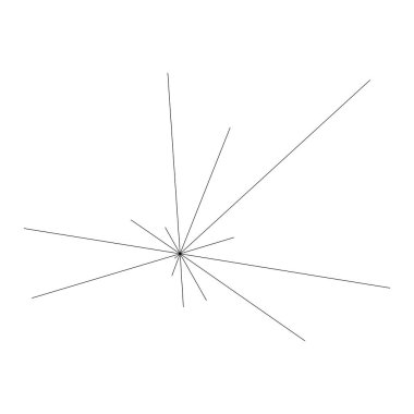 Patlama için çizgiler, çizgiler soyut element, vektör illüstrasyon şablonu