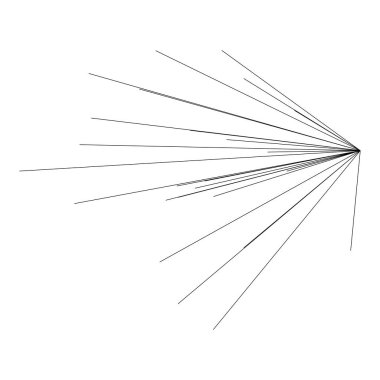 Patlama için çizgiler, çizgiler soyut element, vektör illüstrasyon şablonu