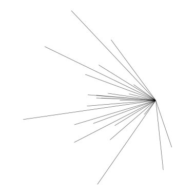 Patlama için çizgiler, çizgiler soyut element, vektör illüstrasyon şablonu