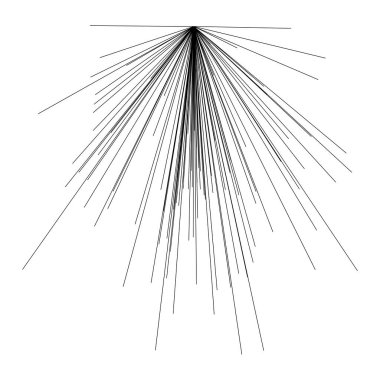 Patlama için çizgiler, çizgiler soyut element, vektör illüstrasyon şablonu