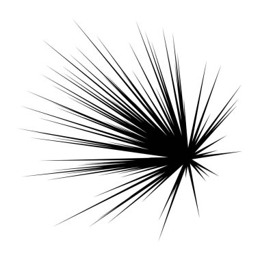 Patlama için çizgiler, çizgiler soyut element, vektör illüstrasyon şablonu