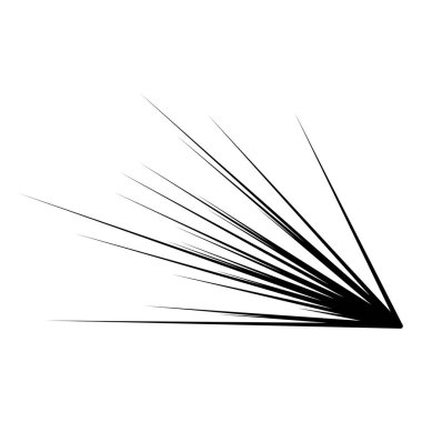 Patlama için çizgiler, çizgiler soyut element, vektör illüstrasyon şablonu