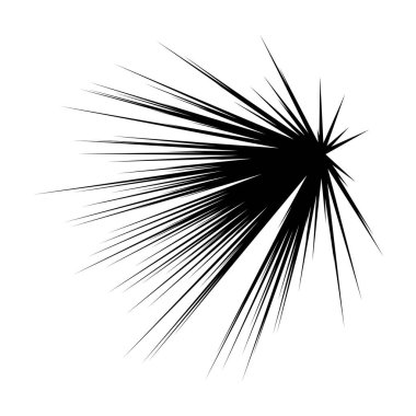 Patlama için çizgiler, çizgiler soyut element, vektör illüstrasyon şablonu