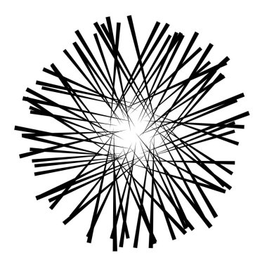 Patlama için çizgiler, çizgiler soyut element, vektör illüstrasyon şablonu