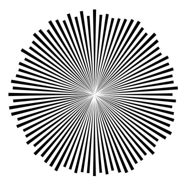 Patlama için çizgiler, çizgiler soyut element, vektör illüstrasyon şablonu