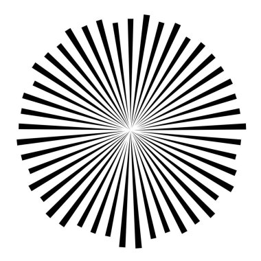 Patlama için çizgiler, çizgiler soyut element, vektör illüstrasyon şablonu