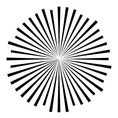 Patlama için çizgiler, çizgiler soyut element, vektör illüstrasyon şablonu