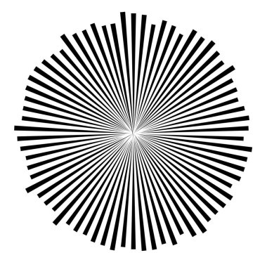 Patlama için çizgiler, çizgiler soyut element, vektör illüstrasyon şablonu