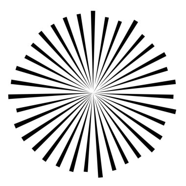 Patlama için çizgiler, çizgiler soyut element, vektör illüstrasyon şablonu