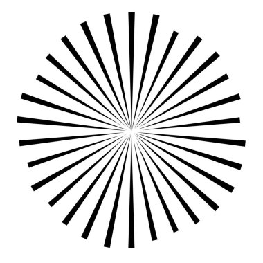 Patlama için çizgiler, çizgiler soyut element, vektör illüstrasyon şablonu