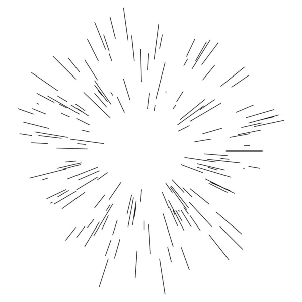 Strahlende Linien Streifen Abstraktes Element Für Explosion Vektorillustrationsvorlage — Stockvektor