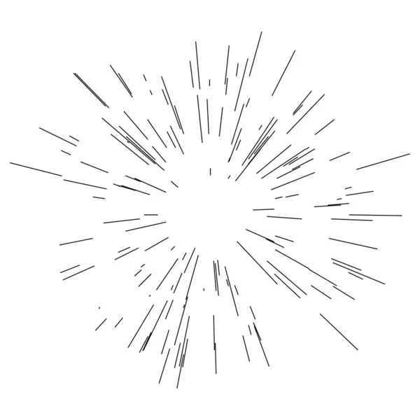 Vyzařující Čáry Pruhy Abstraktní Prvek Pro Explozi Vektorová Ilustrační Šablona — Stockový vektor