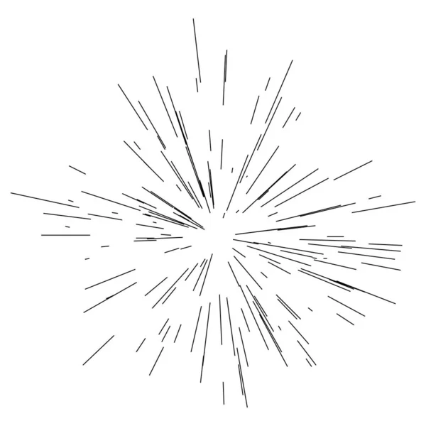 Излучающие Линии Полосы Абстрактный Элемент Взрыва Векторный Шаблон Иллюстрации — стоковый вектор