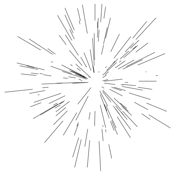 Излучающие Линии Полосы Абстрактный Элемент Взрыва Векторный Шаблон Иллюстрации — стоковый вектор