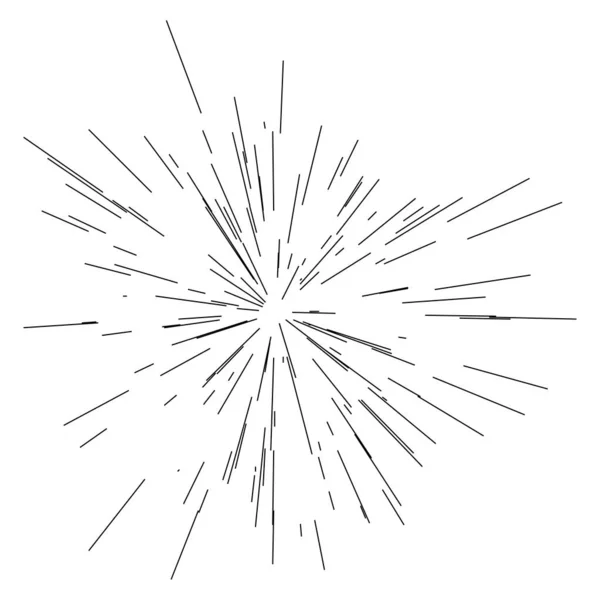 辐射线 爆炸用条纹抽象元素 矢量图解模板 — 图库矢量图片