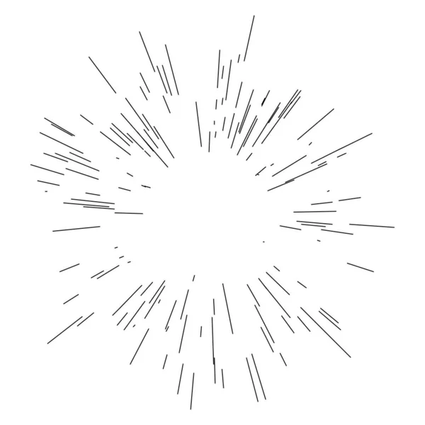 Vyzařující Čáry Pruhy Abstraktní Prvek Pro Explozi Vektorová Ilustrační Šablona — Stockový vektor
