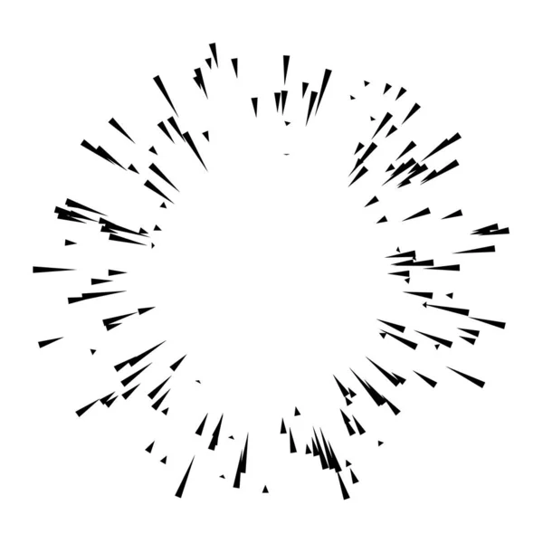 Lignes Rayonnantes Rayures Élément Abstrait Pour Explosion Modèle Illustration Vectorielle — Image vectorielle