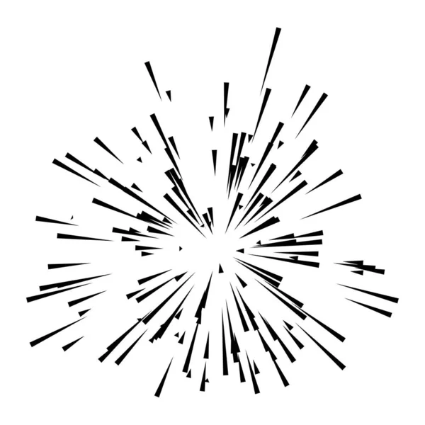 Radiando Linhas Listras Elemento Abstrato Para Explosão Modelo Ilustração Vetorial —  Vetores de Stock