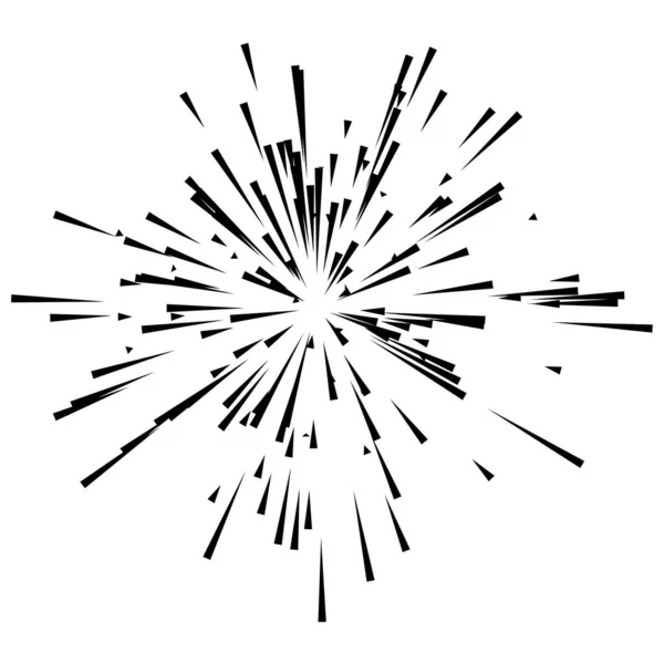 Linee Radianti Strisce Elemento Astratto Esplosione Modello Illustrazione Vettoriale — Vettoriale Stock