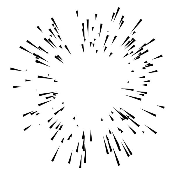 Strahlende Linien Streifen Abstraktes Element Für Explosion Vektorillustrationsvorlage — Stockvektor