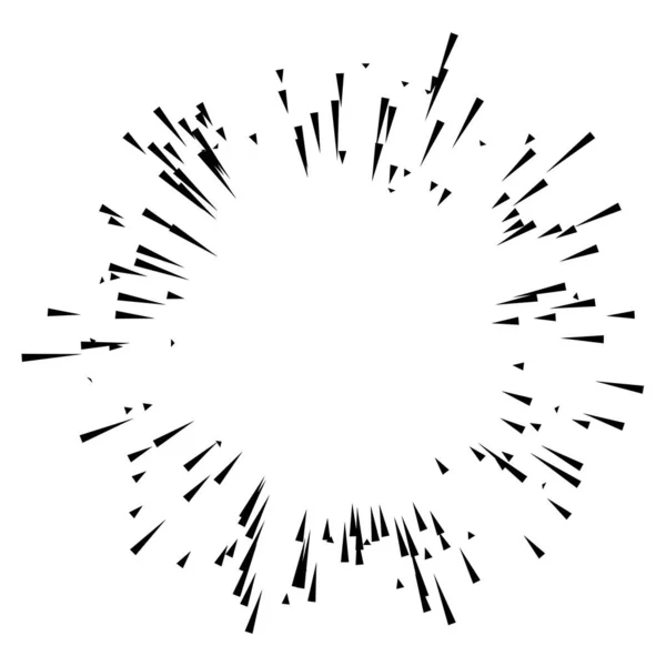 Lignes Rayonnantes Rayures Élément Abstrait Pour Explosion Modèle Illustration Vectorielle — Image vectorielle