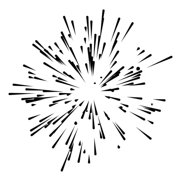 Líneas Radiantes Rayas Elemento Abstracto Para Explosión Plantilla Ilustración Vectorial — Vector de stock