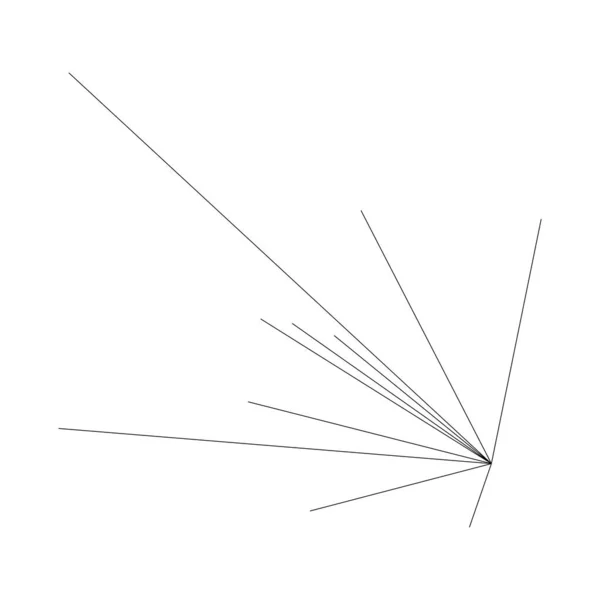 辐射线 爆炸用条纹抽象元素 矢量图解模板 — 图库矢量图片