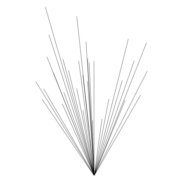 Strahlende Linien Streifen Abstraktes Element Für Explosion Vektorillustrationsvorlage — Stockvektor