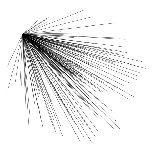 辐射线 爆炸用条纹抽象元素 矢量图解模板 — 图库矢量图片
