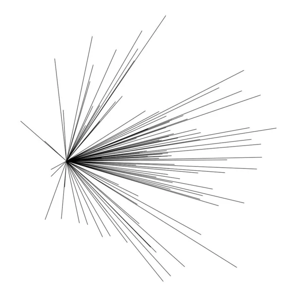 辐射线 爆炸用条纹抽象元素 矢量图解模板 — 图库矢量图片