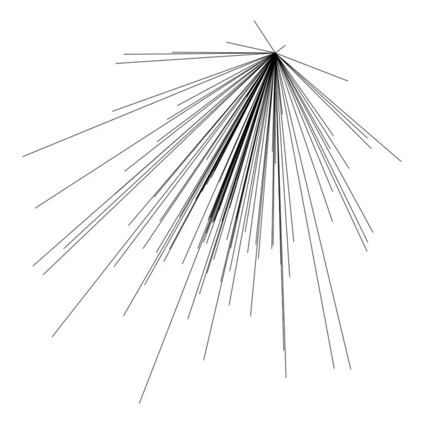 Radiando Linhas Listras Elemento Abstrato Para Explosão Modelo Ilustração Vetorial — Vetor de Stock