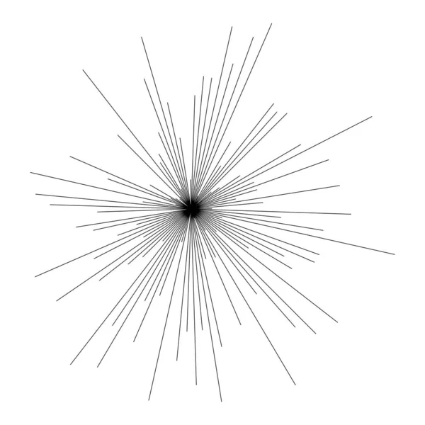 Lignes Rayonnantes Rayures Élément Abstrait Pour Explosion Modèle Illustration Vectorielle — Image vectorielle