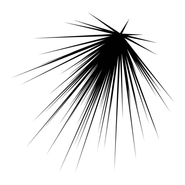 Lignes Rayonnantes Rayures Élément Abstrait Pour Explosion Modèle Illustration Vectorielle — Image vectorielle