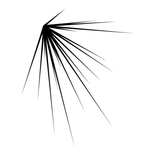 Linee Radianti Strisce Elemento Astratto Esplosione Modello Illustrazione Vettoriale — Vettoriale Stock