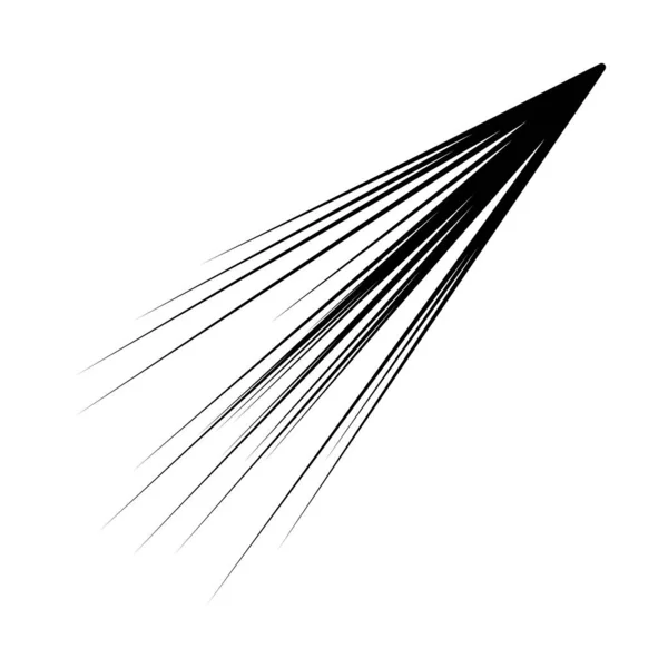 放射線線線 爆発のための縞の抽象的な要素 ベクトルイラストテンプレート — ストックベクタ